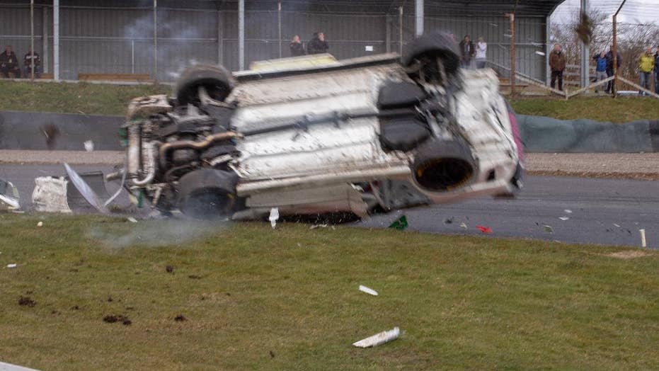 Racing Driver Survives Dramatic 100 Mph Rollover Wreck Fox News