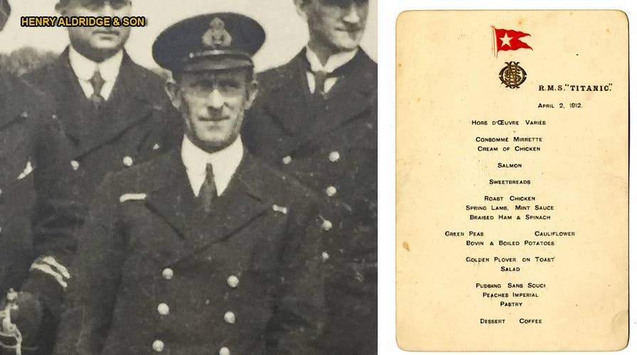 Menu from first meal served on Titanic for auction