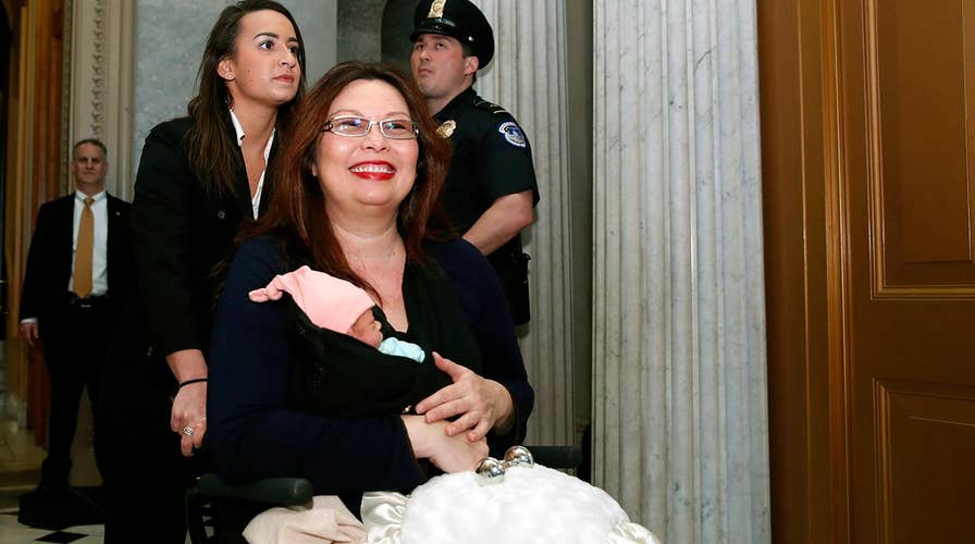 Tammy Duckworth becomes first senator to vote with a newborn