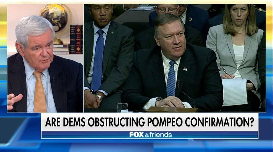 Newt Gingrich blasts Democrats for opposing Pompeo.