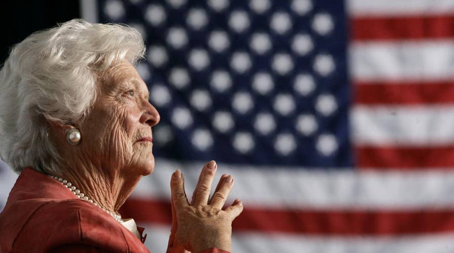 Barbara Bush lies in repose at St Martin's Church in Houston