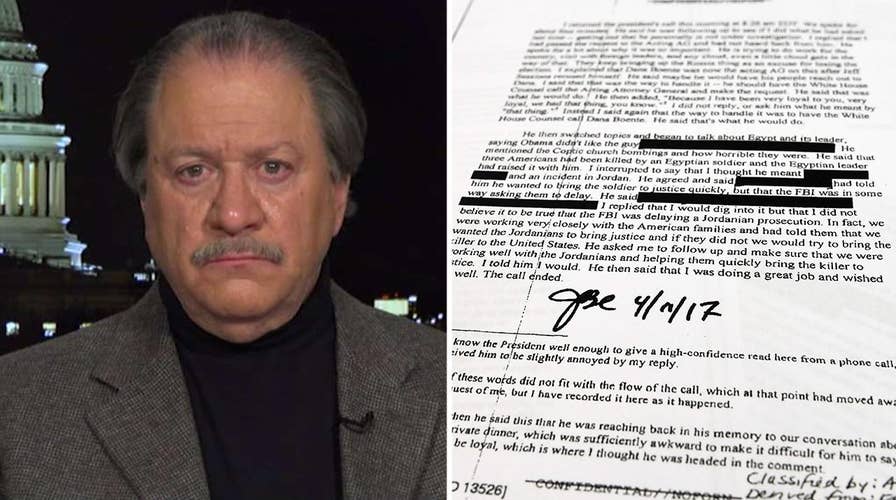 Joe diGenova: Comey memos constitute a 'suicide note'