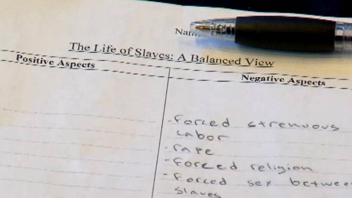 Outrage after homework asks for positive aspects of slavery