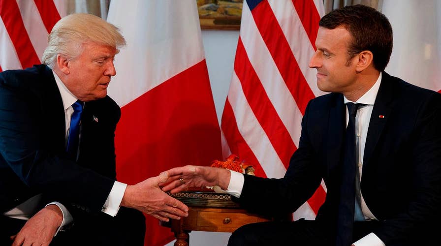 President Trump hosts French president at White House