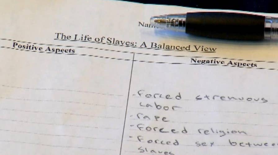 Outrage after homework asks for positive aspects of slavery