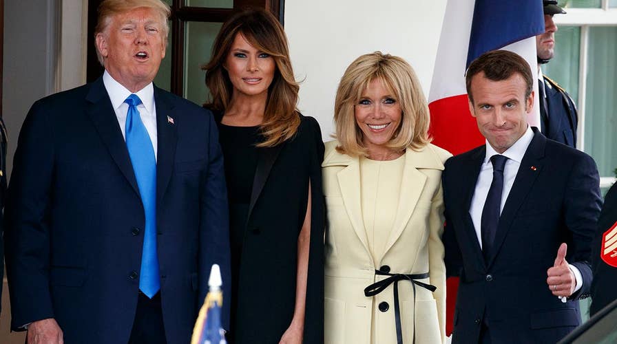 President Trump welcomes French President Macron