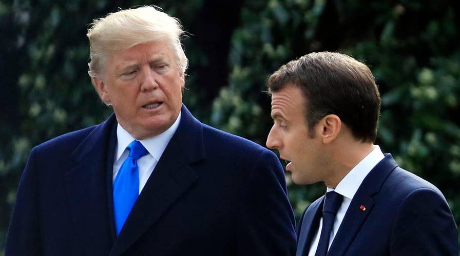 Trump welcomes French President Macron to the White House