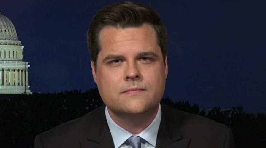 Rep. Matt Gaetz reacts to the House's Russia report