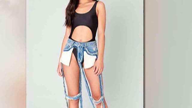 Extreme cut-out jeans drawing mixed reactions