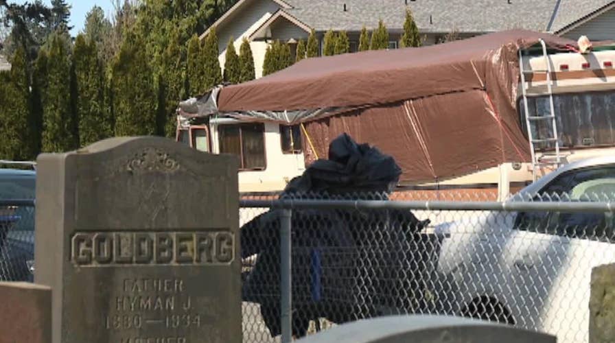 Cemetery desecrated by trash, needles and human waste
