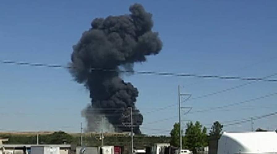 Raw video: Military plane crashes in Georgia
