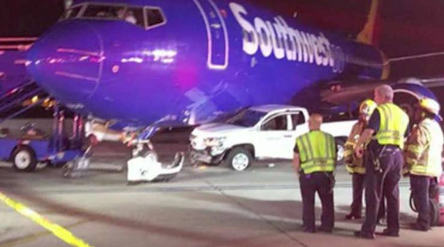 Southwest aircraft struck by truck at Baltimore airport