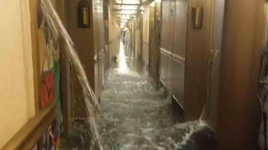Cruise ship back in port after water floods staterooms