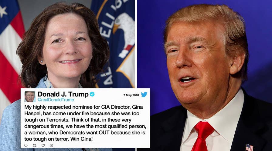 President Trump tweets support for CIA nominee Gina Haspel