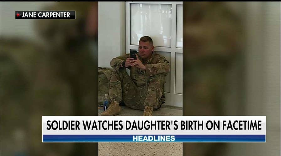 Soldier Watches Daughters Birth on FaceTime