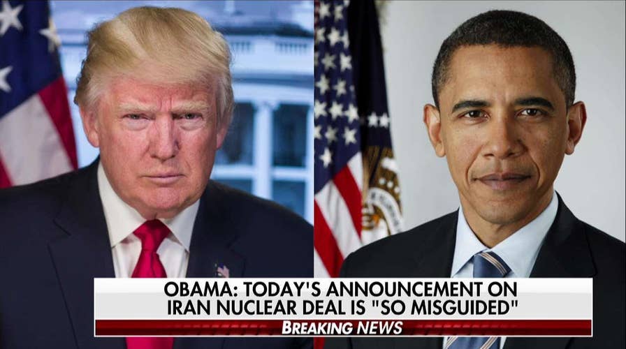 Obama Rips Trump Decision to Leave Nuke Deal