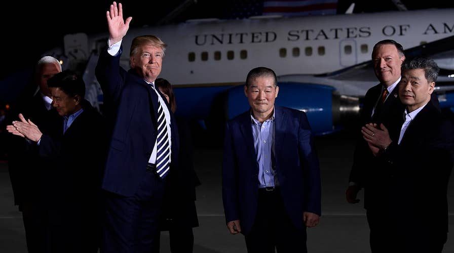 President Trump welcomes Americans freed by North Korea