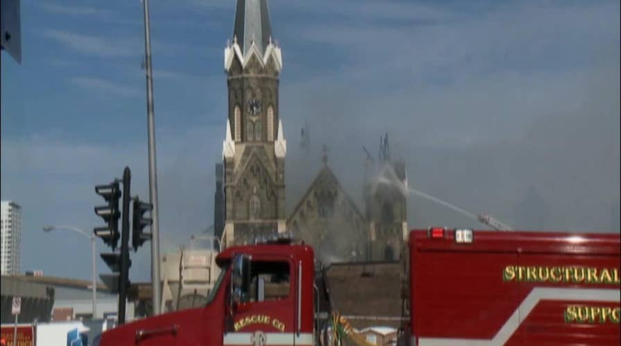 Fire crews battle blaze at historic Milwaukee church