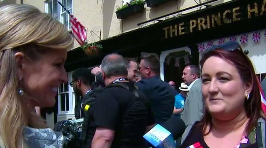 Fans travel from all over to Windsor for the royal wedding