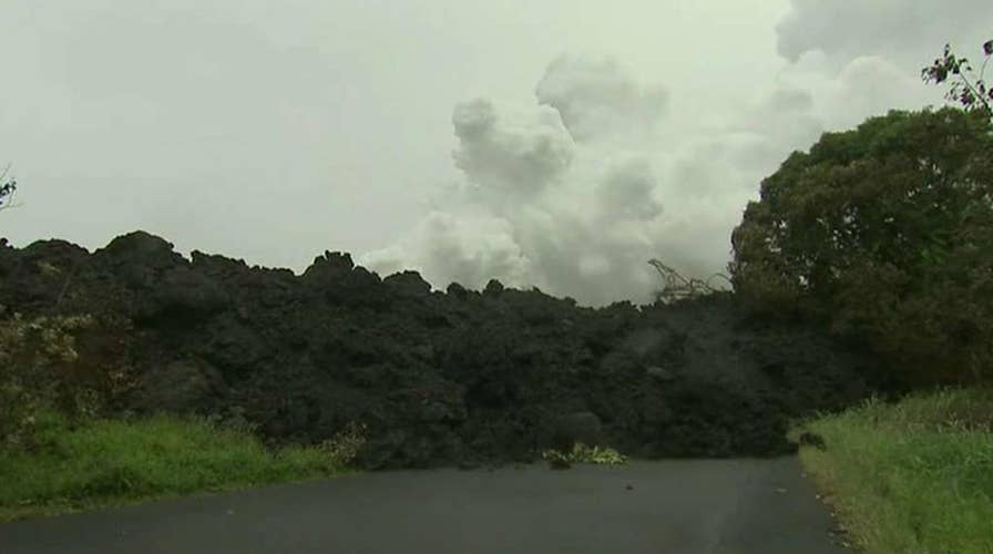Lava flow blocks important coastal highway in Hawaii