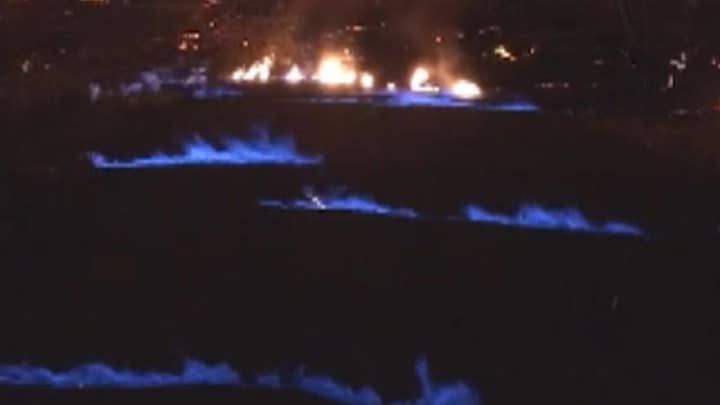 Eerie blue flames emerge from Hawaii’s Kilauea Volcano