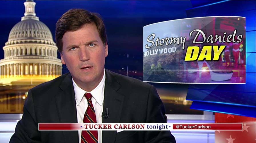 Tucker Carlson reacts to West Hollywood's 'Stormy Daniels Day'
