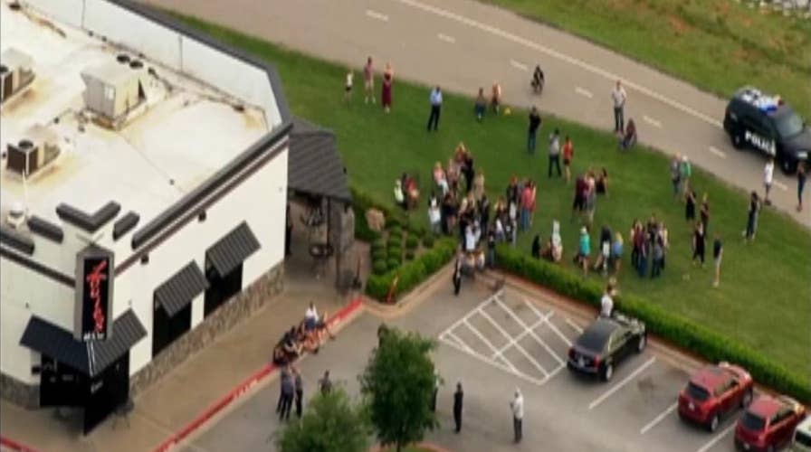 Raw video: Police respond to shooting at Oklahoma restaurant