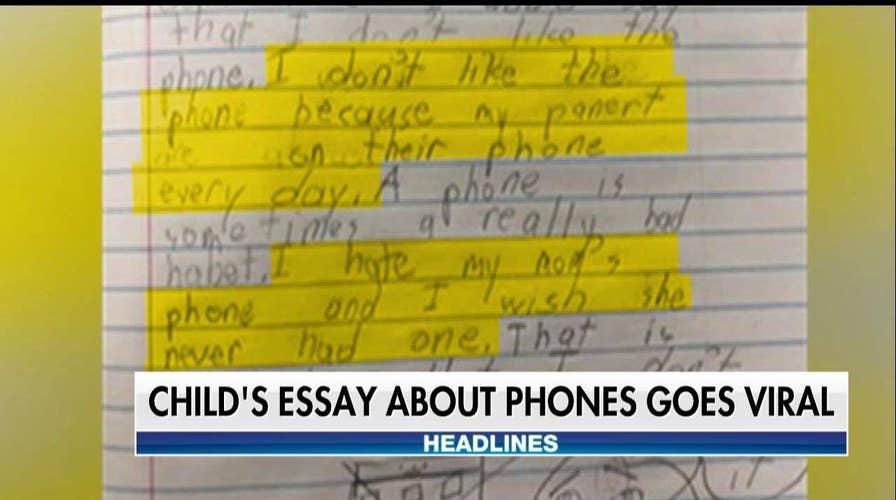 'I Hate My Mom's Phone & I Wish She Never Had One': 2nd-Grader's Homework Assignment Goes Viral