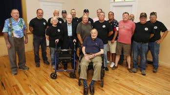 George H.W. Bush says he met with veterans at pancake breakfast in Maine