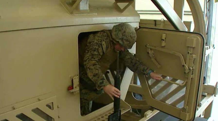Marines conduct armored vehicle rollover training