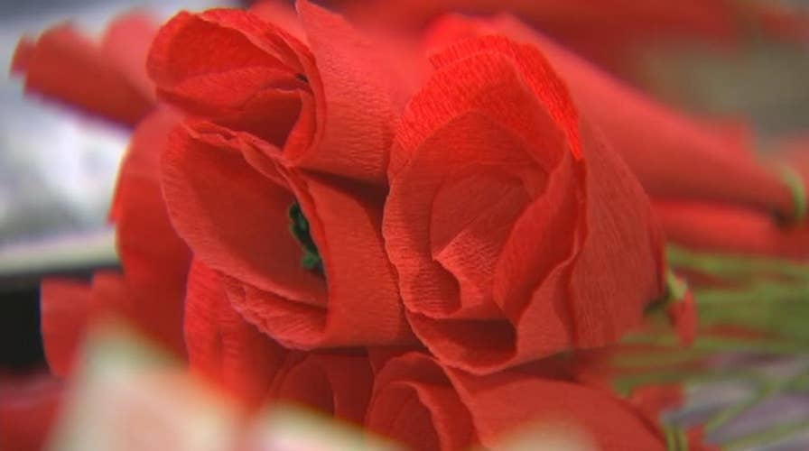 The 'poppy lady' hand-crafts poppies in honor of veterans