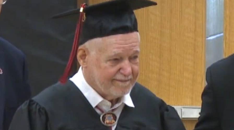 World War II veteran receives his diploma