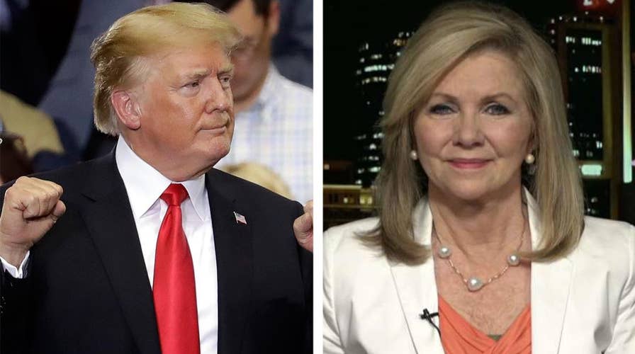President Trump holds raucous rally for Marsha Blackburn
