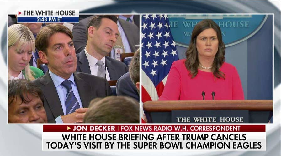 Sarah Sanders Rips Eagles for 'Political Stunt' in Cancelled White House Visit