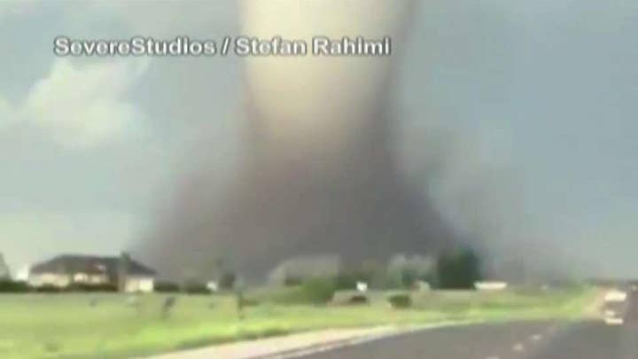 Close up video of intense Wyoming tornado