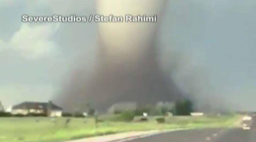 Close up video of intense Wyoming tornado