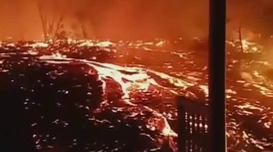 Raw cell phone video of Hawaii lava flow