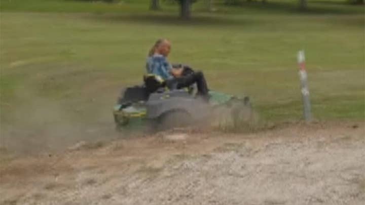 72-year-old allegedly uses his lawnmower as weapon