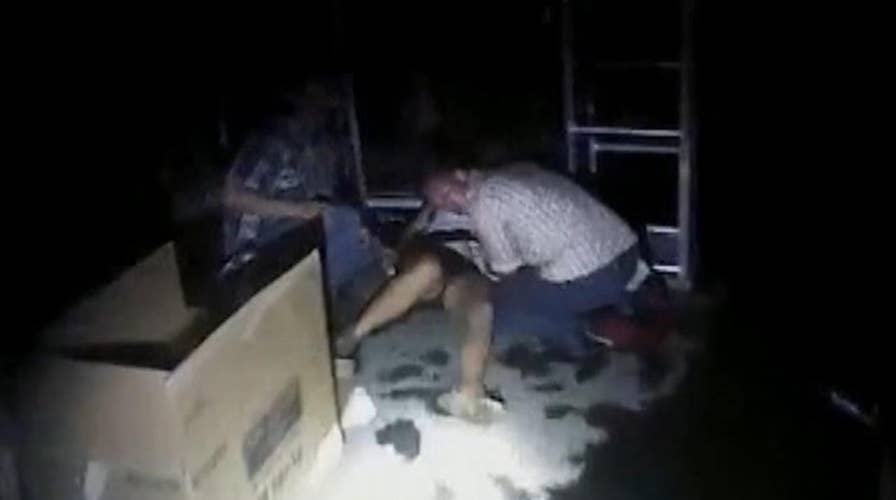 Warning, graphic video: Officers respond to Vegas shooting