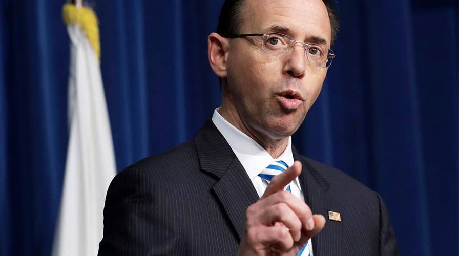 Deputy AG Rosenstein at White House for IG report release