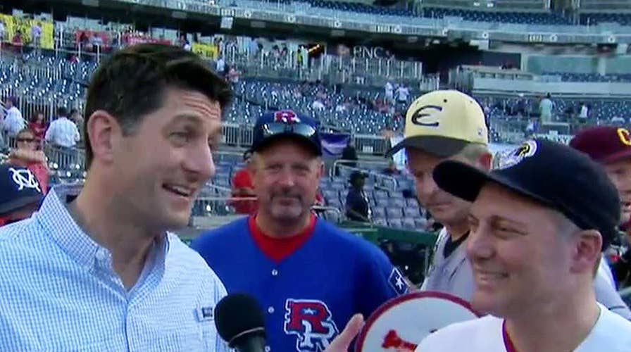 Scalise is back on baseball diamond, one year after shooting