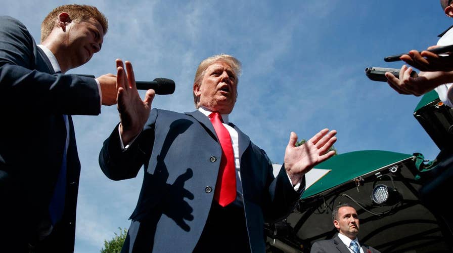 Trump gives an impromptu news conference