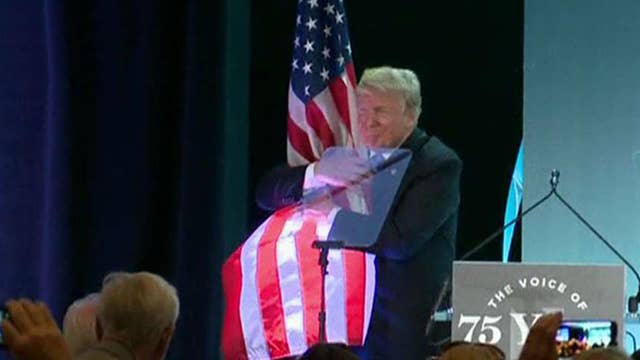 Video of Trump hugging American flag goes viral | On Air Videos | Fox News