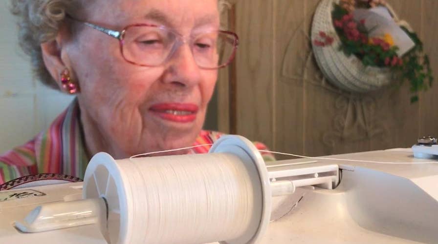 99-year-old woman sews dresses for orphans in Puerto Rico