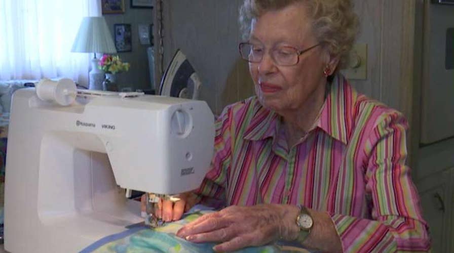 99-year-old sews for the needy