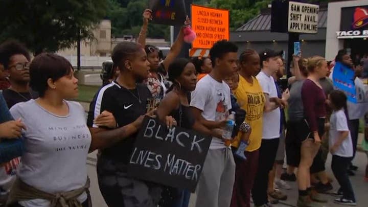 Demonstrators protest fatal police shooting near Pittsburgh