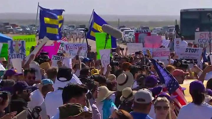 Protests at border as Trump admin works to reunite families