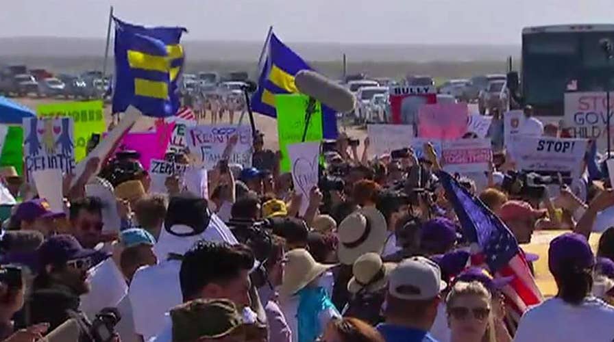 Protests at border as Trump admin works to reunite families