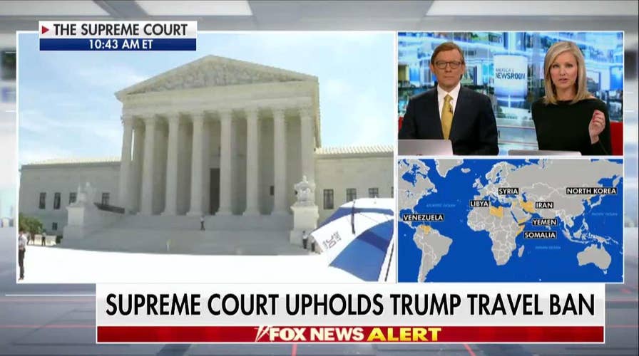 The Supreme Court on Tuesday upheld President Trump’s controversial travel ban affecting several Muslim-majority countries.