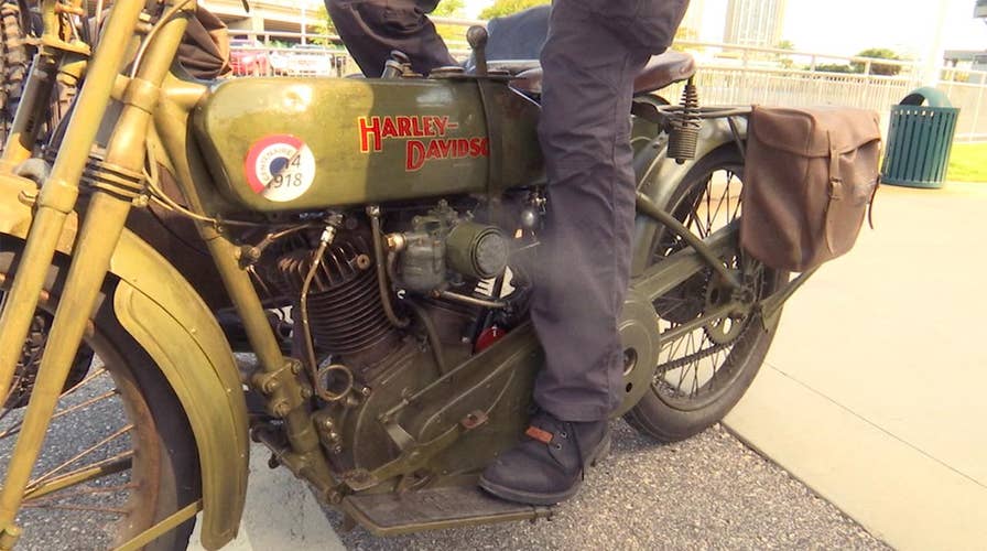WWI motorcycle crosses America in commemorative ride